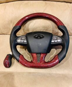 Q50 Honeycomb Steering wheel and matching  shift knob.