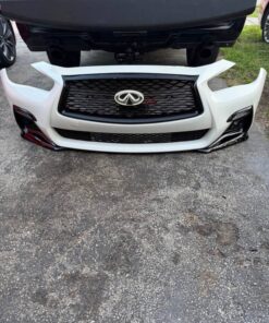 2014-2024 Infiniti Q50 Red sport Bumper White Pearl QAB with LED emblem