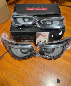 Q50 chrome black red clear lens taillight